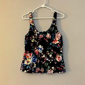 Express Peplum Tank with zipper detail in back